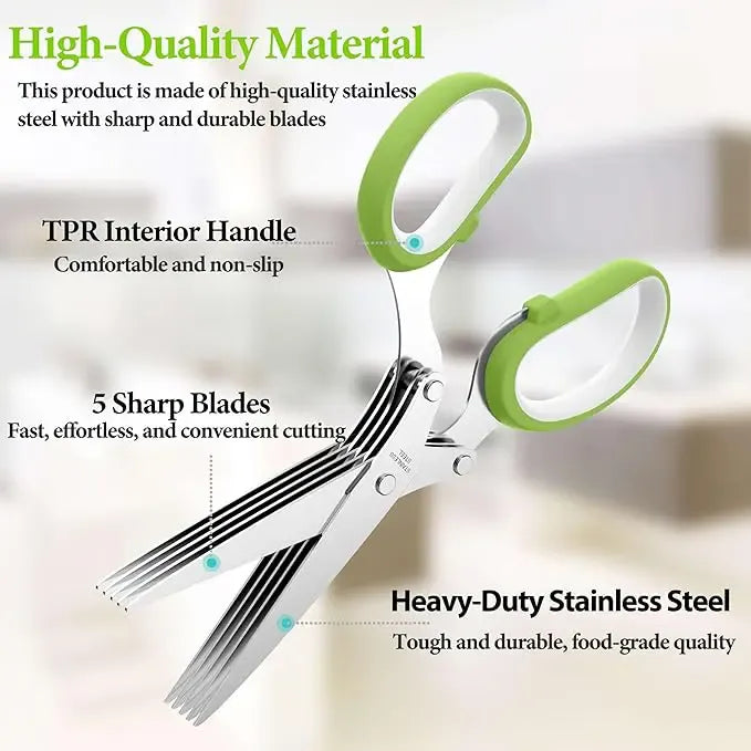 5 Layer Stainless Steel Vegetable Scissor | Buy 1 Get 1 Free
